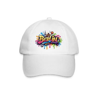 Berlin Graffiti Lettering with Colour Effects - Baseball Cap - white/white - Front