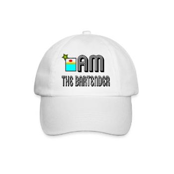 I am the bartender - Baseball Cap - white/white - Front