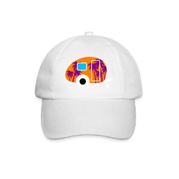 Caravane Palmiers Vacances en mer du Sud Camping Fan de caravane - Casquette classique - blanc/blanc - Devant