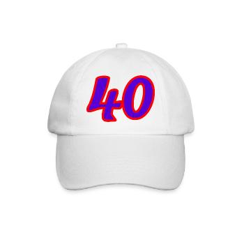 40. 40 YEARS. 40th ANNIVERSARY. 40 YEARS ANNIVERSARY. - Baseball Cap - white/white - Front
