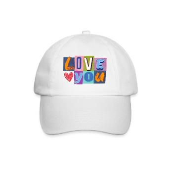 Love in Colorful Collage - Baseball Cap - white/white - Front