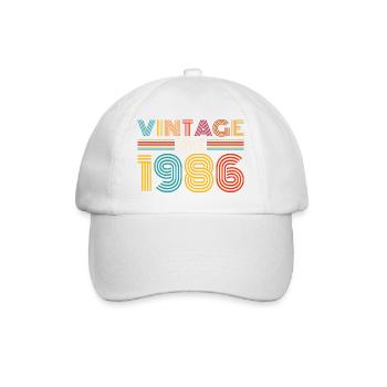 Retro 1986 Stripes - Baseballkappe - Weiß/Weiß - Vorne