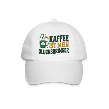 Coffee is my lucky charm - Baseball Cap - white/white - Front