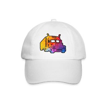 Colorful truck - Baseball Cap - white/white - Front