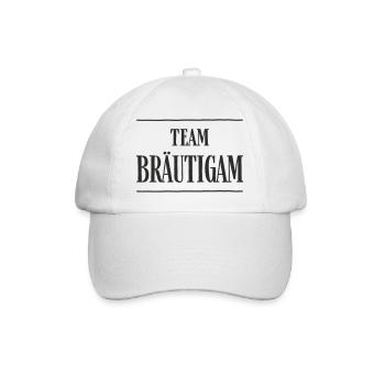 Team Bräutigam Junggesellenabschied Party Feiern - Baseballkappe - Weiß/Weiß - Vorne