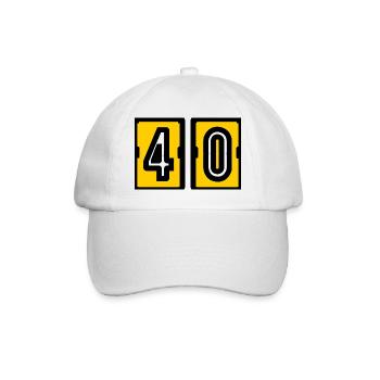40. 40 YEARS. 40th ANNIVERSARY. 40 YEARS ANNIVERSARY. - Baseball Cap - white/white - Front