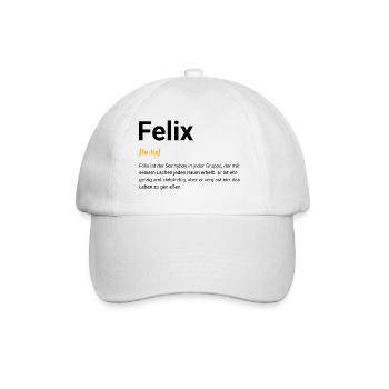 Felix - Baseballkappe - Weiß/Weiß - Vorne