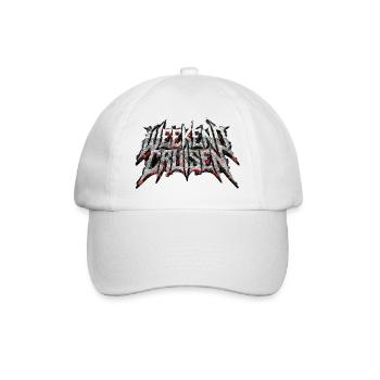 Weekend Cruisen Metal Schrift für Auto Fans - Baseballkappe - Weiß/Weiß - Vorne