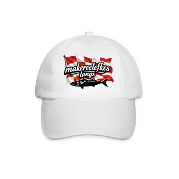 makereelefkes_langs - Baseball Cap - white/white - Front