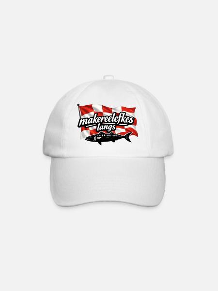 makereelefkes_langs - Baseballkappe - Weiß/Weiß