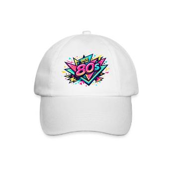 Back to the 80s Neon Burst - Baseball Cap - white/white - Front