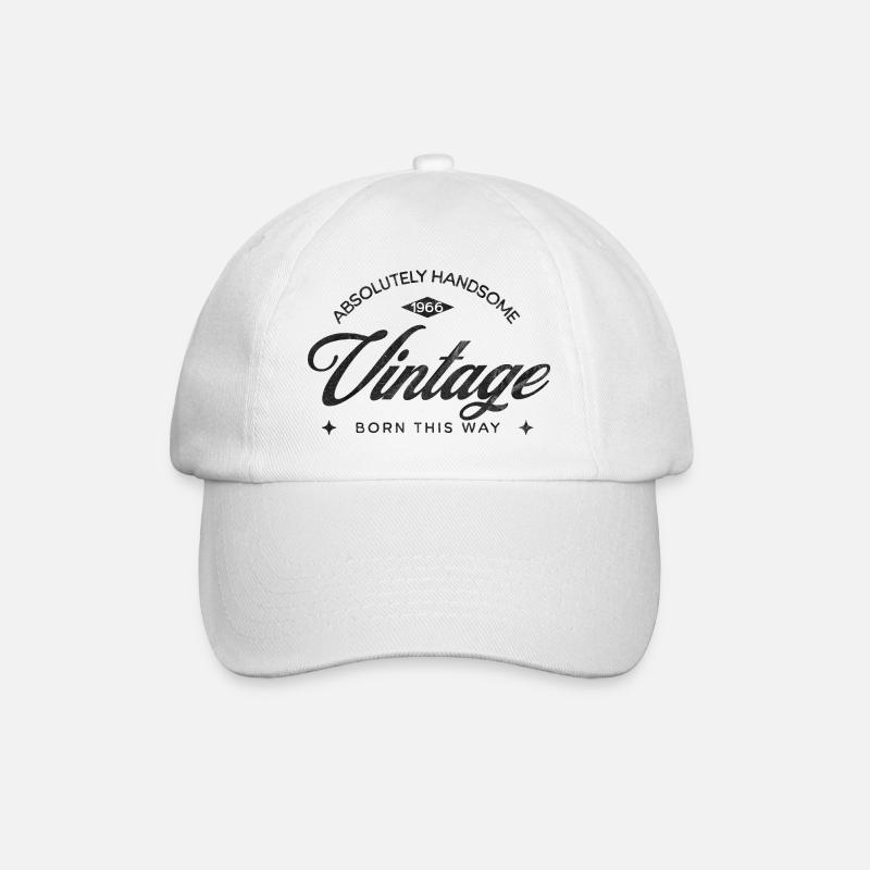 Vintage Born This Way – Absolutely Handsome 60 - Baseballkappe - Weiß/Weiß
