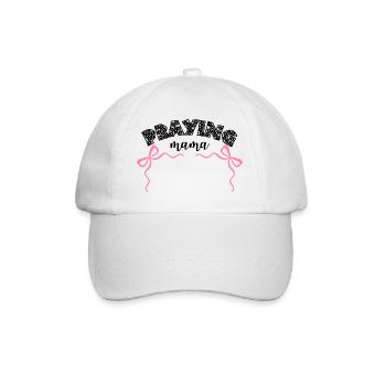 PRAYINGmama - Christliche Produkte - Baseballkappe - Weiß/Weiß - Vorne