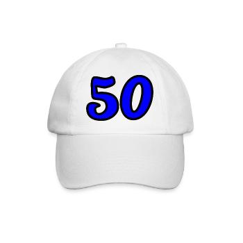 50. 50 YEARS. 50th ANNIVERSARY. 50 YEARS ANNIVERSARY. - Baseball Cap - white/white - Front