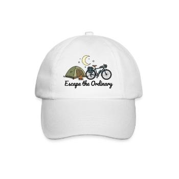 Bikepacking Escape the Ordinary Adventure Art - Baseball Cap - white/white - Front
