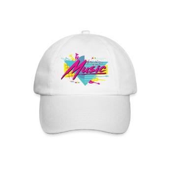 Neon Music Retro Vibe - Baseball Cap - white/white - Front