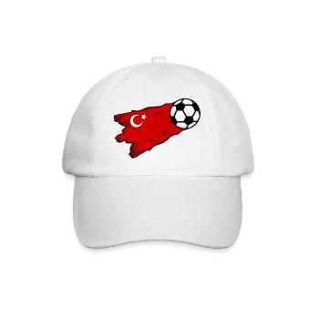 Graphique du football drapeau turc - Casquette classique - blanc/blanc - Devant