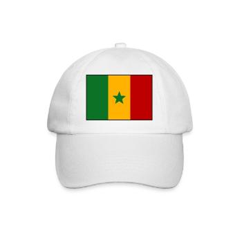 Senegal flag - Baseball Cap - white/white - Front