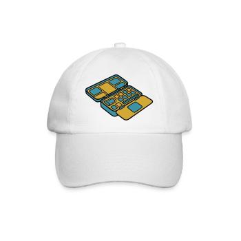 Illustration colorée de la peinture aquarelle - Casquette classique - blanc/blanc - Devant
