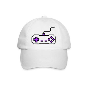 Retro Gamepad Controller Gamer - Baseball Cap - white/white - Front