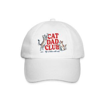 Cat Dad Club - Funny Retro Cat Dad - Baseball Cap - white/white - Front
