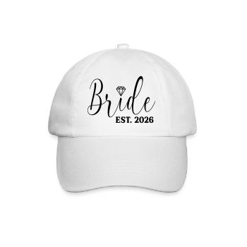 Mariage de mariée 2026 - Casquette classique - blanc/blanc - Devant