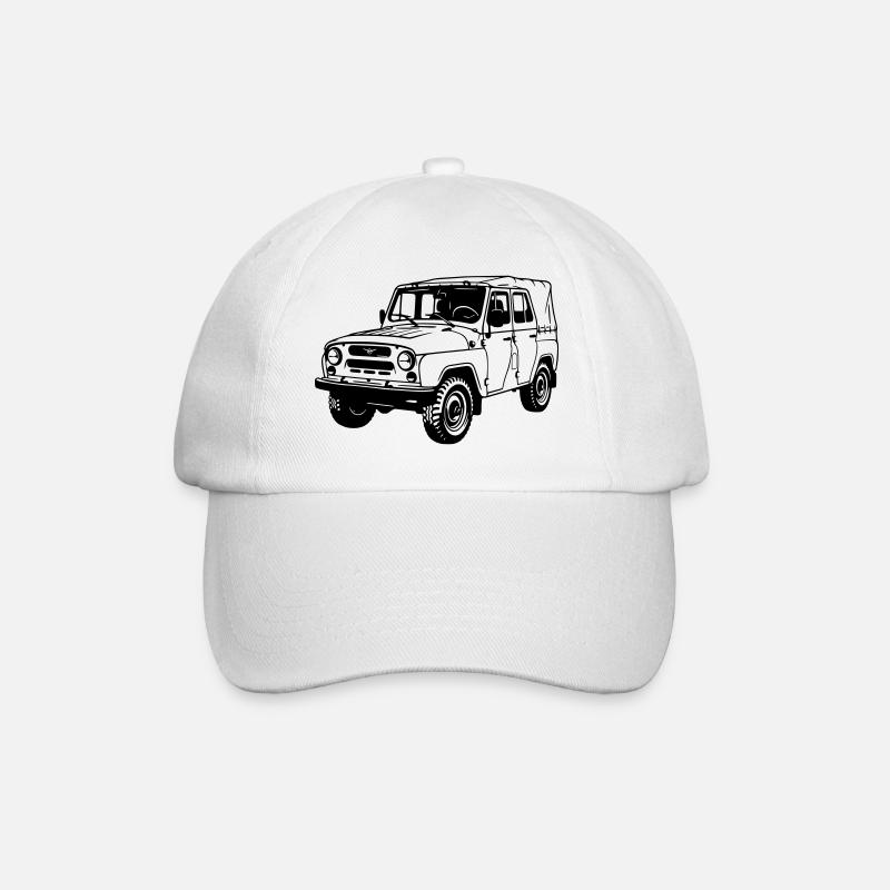 UAZ Off-Road Vehicle - Baseball Cap - white/white