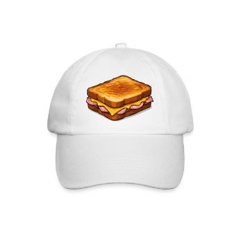 Cheese Sandwich Pop Art Illustration - Baseball Cap - white/white - Front