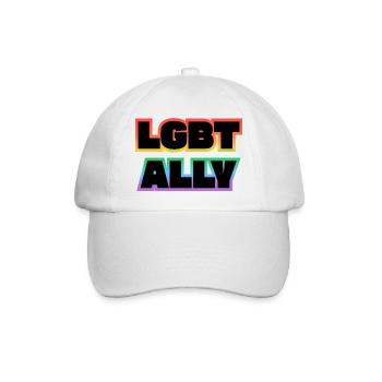LGBT ALLY  - Baseball Cap - white/white - Front