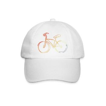 Cycling Drawing Retro Style - Baseball Cap - white/white - Front