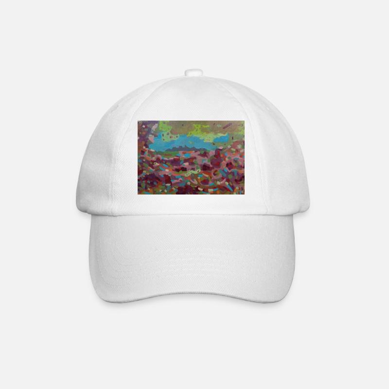 Buntglas-Chaos der Farben - Baseballkappe - Weiß/Weiß