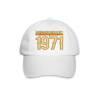 Original 1971 Typographie Rétro - Casquette classique - blanc/blanc - Devant