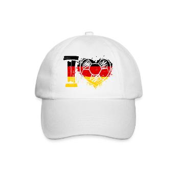 Deutschland Fußball Fan Outfit Vintage - Baseballkappe - Weiß/Weiß - Vorne