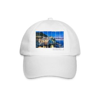 Manarola Cinque Terre La Spezia in Italien Design - Baseballkappe - Weiß/Weiß - Vorne