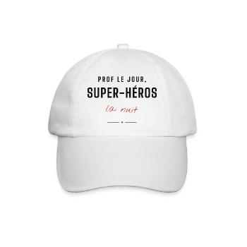 Super-Héros Nocturne: La Nuit - Casquette classique - blanc/blanc - Devant