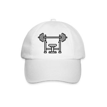 Développé couché avec musculation - Casquette classique - blanc/blanc - Devant