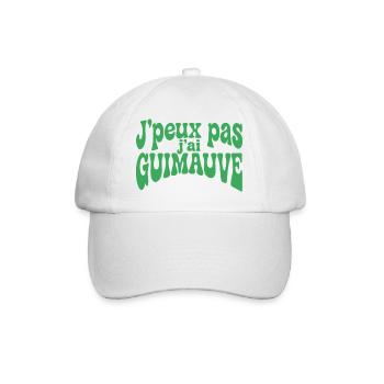 J'peux pas j'ai guimauve vert - Casquette classique - blanc/blanc - Devant