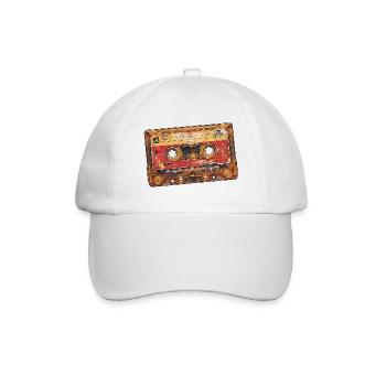 Cassette rétro vintage - Casquette classique - blanc/blanc - Devant