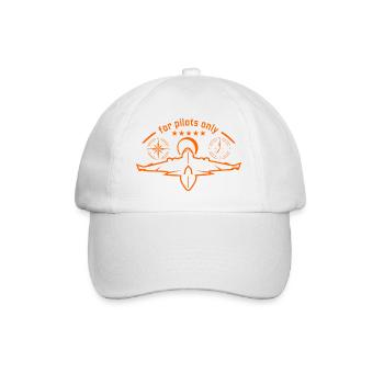 pilots_only - Baseball Cap - white/white - Front