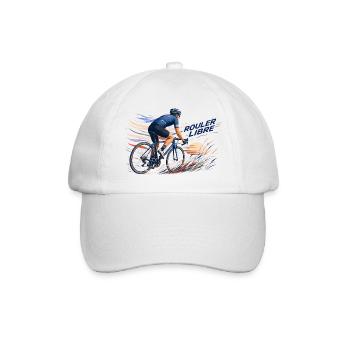 Rouler Libre: Cycliste en Flux - Casquette classique - blanc/blanc - Devant
