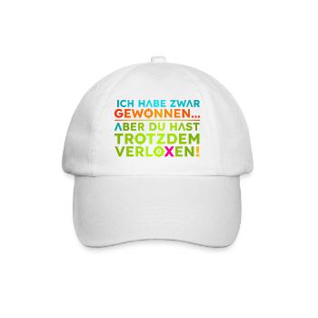 Gewonnen-Verloren  - Baseballkappe - Weiß/Weiß - Vorne