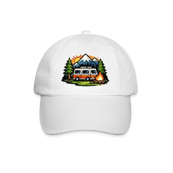 Bergcamping Wagen - Baseballkappe - Weiß/Weiß - Vorne