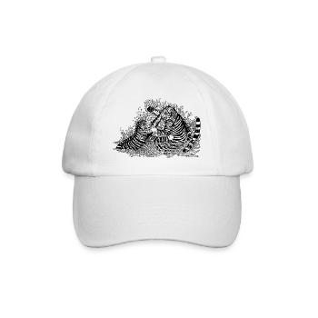 Kämpfende Tiger - Baseballkappe - Weiß/Weiß - Vorne