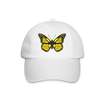 Colorful Butterfly Illustration Nature Art Icon Sy - Baseball Cap - white/white - Front