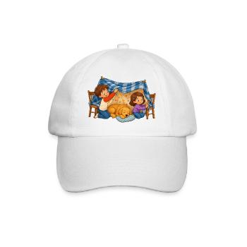 Grotte de couvertures pour enfants avec motif câlin de chien - Casquette classique - blanc/blanc - Devant