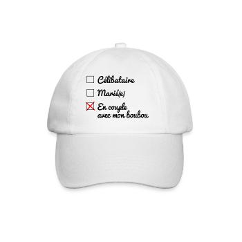 Statut matrimoniale boubou - 07 - Casquette classique - blanc/blanc - Devant