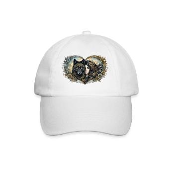 Heart of Iron: Lady and Wolf - Baseball Cap - white/white - Front