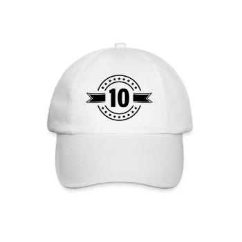 10_zahl - Baseball Cap - white/white - Front