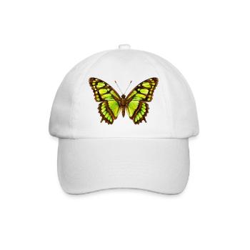 Malachit-Schmetterling Siproeta Stelenes Aquarell - Baseballkappe - Weiß/Weiß - Vorne