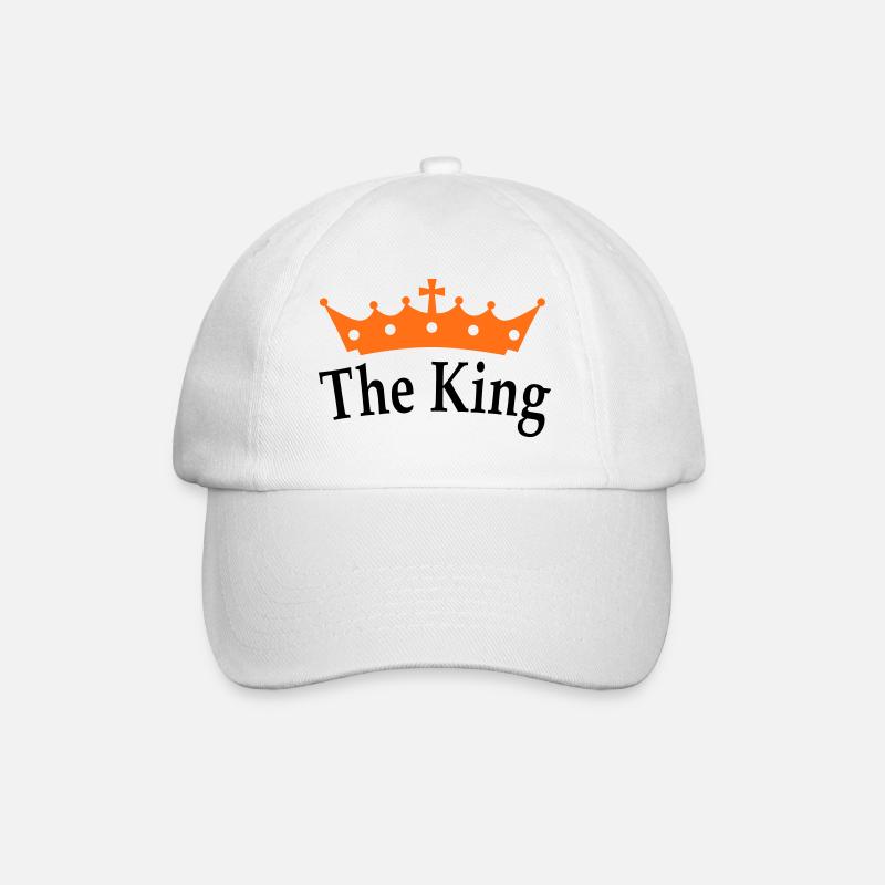 The King - Baseballkappe - Weiß/Weiß